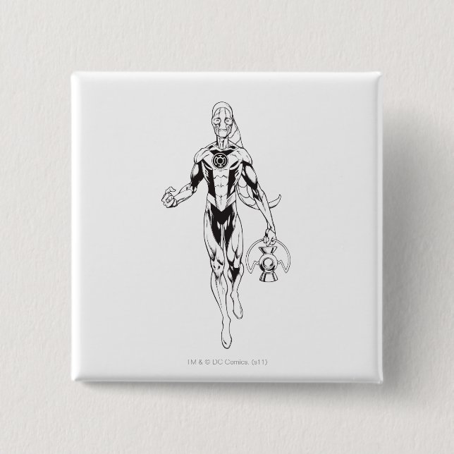 Badge Carré 5 Cm Lanterne bleue 6 (Devant)