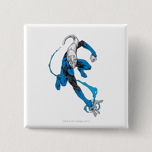 Badge Carré 5 Cm Lanterne bleue 7 (Devant)