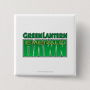 Badge Carré 5 Cm Lanterne verte - logo vert d'aube