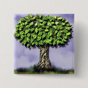 Badge Carré 5 Cm L'arbre