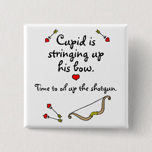 Badge Carré 5 Cm L'arc du cupidon