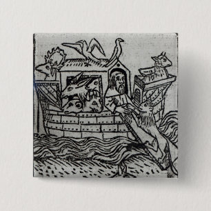 Badge Carré 5 Cm L'arche de Noé