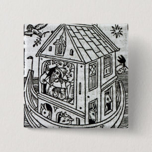 Badge Carré 5 Cm L'arche de Noé