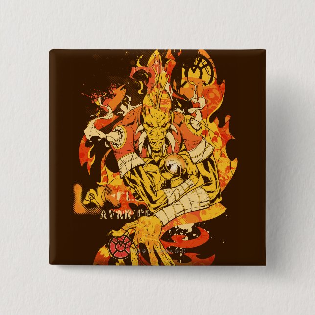 Badge Carré 5 Cm Larfleeze - Agent Orange 10 (Devant)
