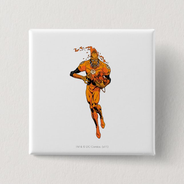 Badge Carré 5 Cm Larfleeze - Agent Orange 4 (Devant)
