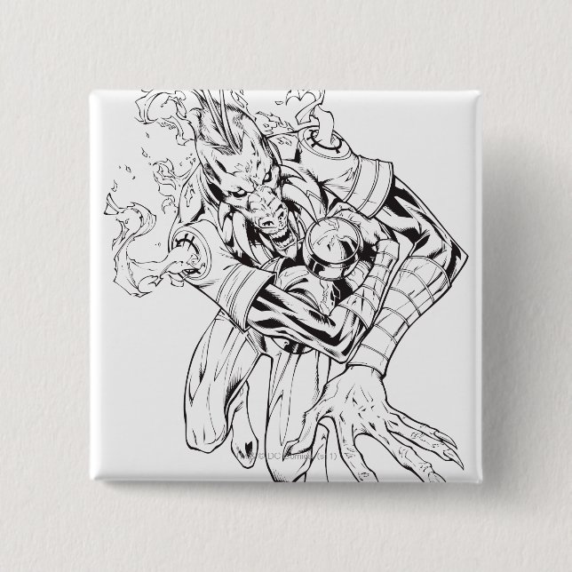 Badge Carré 5 Cm Larfleeze - Agent Orange 9 (Devant)