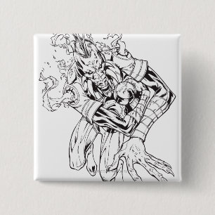 Badge Carré 5 Cm Larfleeze - Agent Orange 9