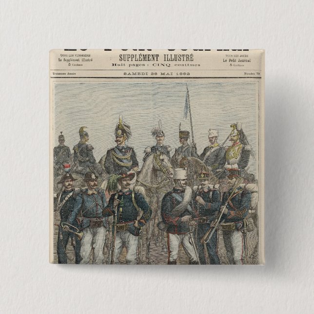 Badge Carré 5 Cm L'armée italienne (Devant)