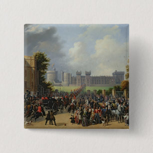 Badge Carré 5 Cm L'arrivée de Louis-Philippe chez Windsor