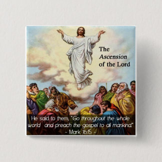 Badge Carré 5 Cm L'ascension de notre seigneur Button