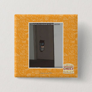 Badge Carré 5 Cm Laser Kitty