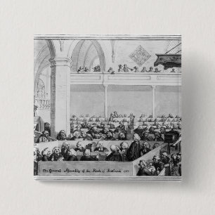 Badge Carré 5 Cm L'Assemblée générale de Kirk de l'Ecosse