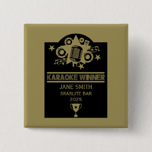 Badge Carré 5 Cm Lauréat du karaoké