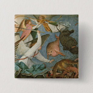 Badge Carré 5 Cm L'automne des anges rebelles, 1562
