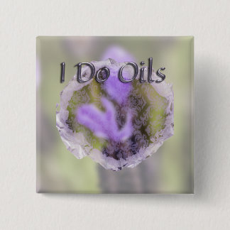 Badge Carré 5 Cm Lavendar et dentelle