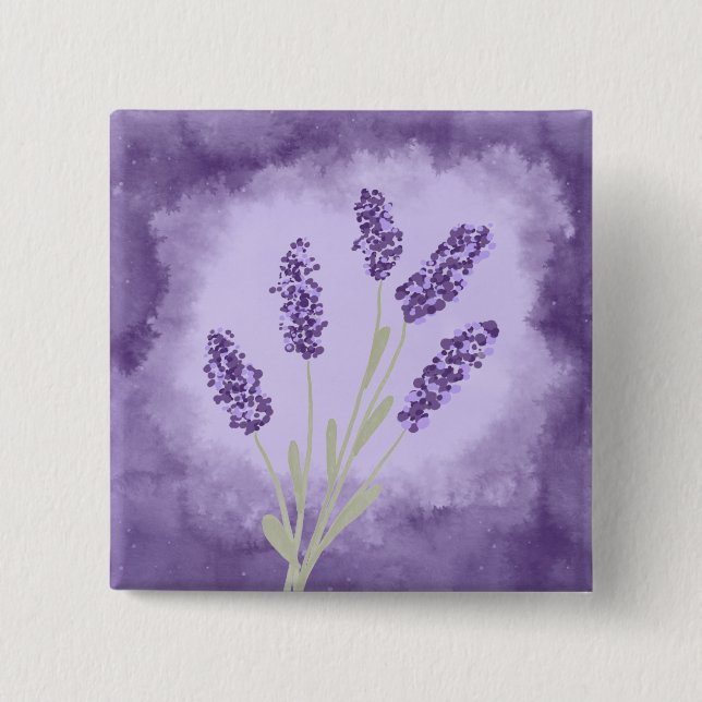 Badge Carré 5 Cm Lavender (Devant)