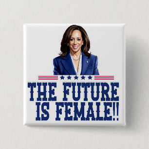 Badge Carré 5 Cm L'Avenir Est Femme Kamala Harris