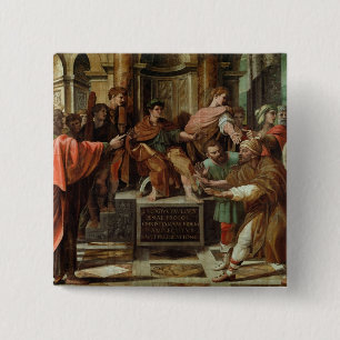 Badge Carré 5 Cm L'aveuglement d'Elymas (bande dessinée pour le