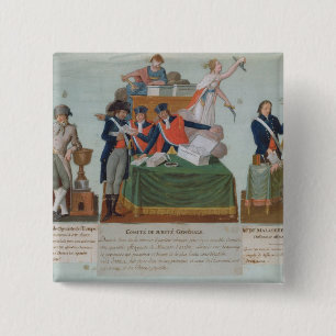 Badge Carré 5 Cm Lavoisier, Comite de Surete Generale