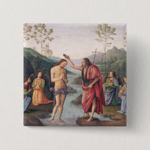 Badge Carré 5 Cm Le baptême du Christ