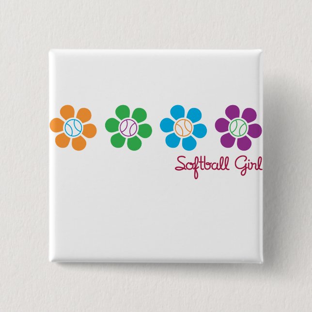 Badge Carré 5 Cm Le base-ball de Bayflower (Devant)