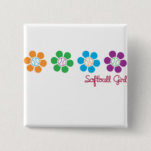 Badge Carré 5 Cm Le base-ball de Bayflower