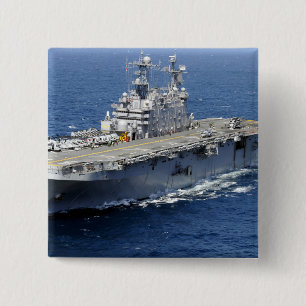 Badge Carré 5 Cm Le bateau d'assaut amphibie USS Peleliu