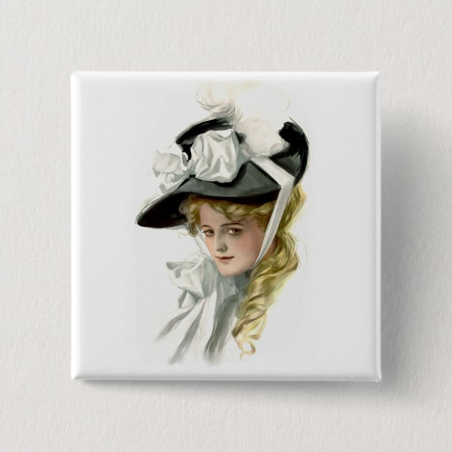 Badge Carré 5 Cm Le Bonnet noir (Devant)