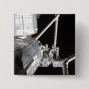 Badge Carré 5 Cm Le bras robotique du Japonais Experiment Modu 2