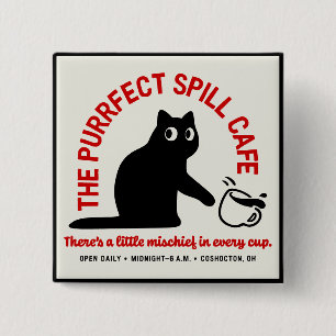 Badge Carré 5 Cm Le Café des déversements