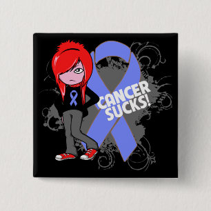 Badge Carré 5 Cm Le Cancer oesophagien suce