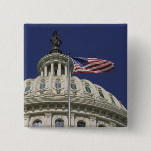 Badge Carré 5 Cm Le Capitole des États-Unis, Washington, DC