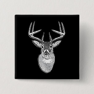 Badge Carré 5 Cm Le Cerf à queue noire