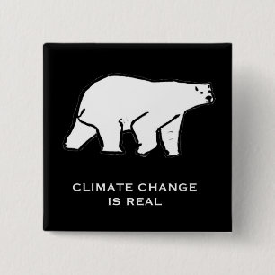 Badge Carré 5 Cm Le changement climatique est réel