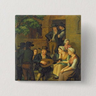 Badge Carré 5 Cm Le chanteur aveugle, 1828