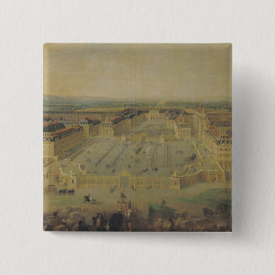 Badge Carré 5 Cm Le château De Versailles et l'endroit