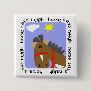 Badge Carré 5 Cm Le cheval indique des T-shirts et des cadeaux d'he