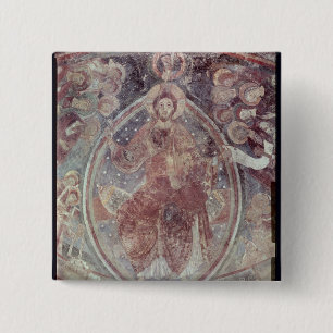 Badge Carré 5 Cm Le Christ Pantocrator, de l'abside