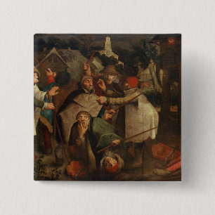 Badge Carré 5 Cm Le combat des hommes aveugles, 1643