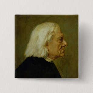 Badge Carré 5 Cm Le compositeur Franz Liszt, 1884