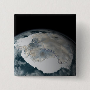 Badge Carré 5 Cm Le continent congelé de l'Antarctique