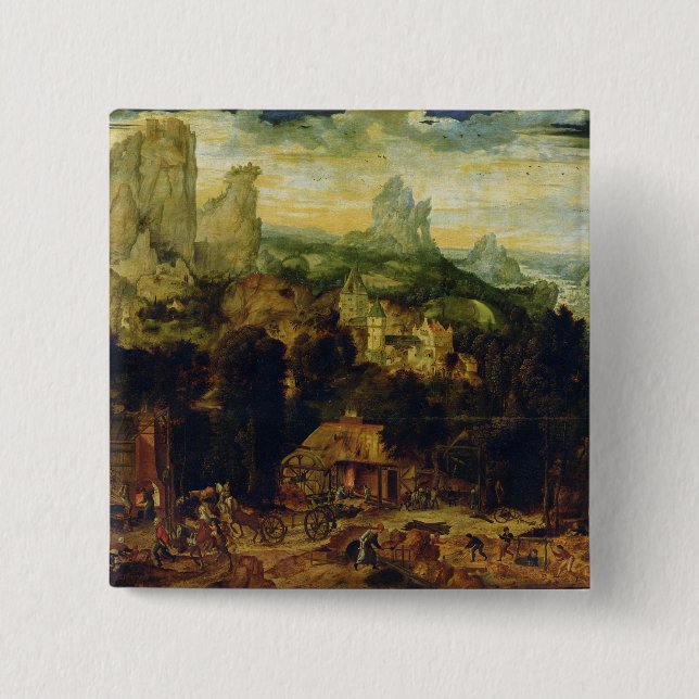 Badge Carré 5 Cm Le Coppermine (huile sur le panneau) (Devant)