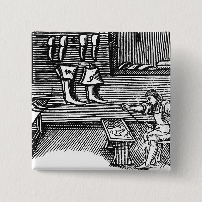 Badge Carré 5 Cm Le cordonnier (Devant)