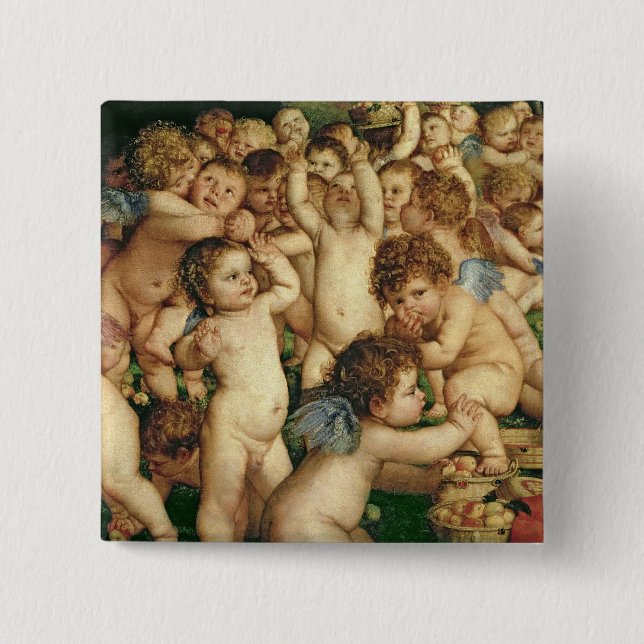 Badge Carré 5 Cm Le culte de Vénus, 1519 (Devant)