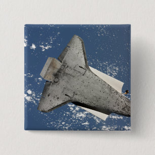 Badge Carré 5 Cm Le dessous de la découverte de navette spatiale 2