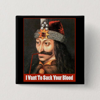 Badge Carré 5 Cm Le Dracula original, Halloween ! ! !
