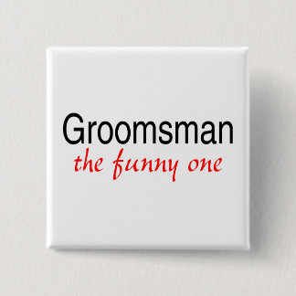 Badge Carré 5 Cm Le drôle (Groomsman)