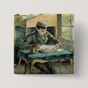 Badge Carré 5 Cm Le fils de l'artiste, 1893 (huile sur la toile)