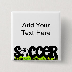 Badge Carré 5 Cm Le football