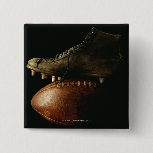 Badge Carré 5 Cm Le football et crampon